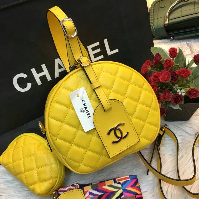 PROMO TAS WANITA CHANEL BULAT DOUBLE STRAP SUPER