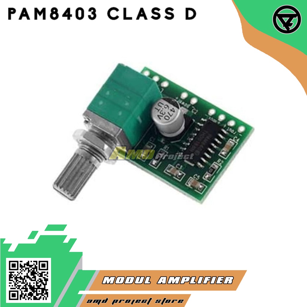 Kit Ampli PAM8403 Power Amplifier Class D Stereo Modul Board Potensio