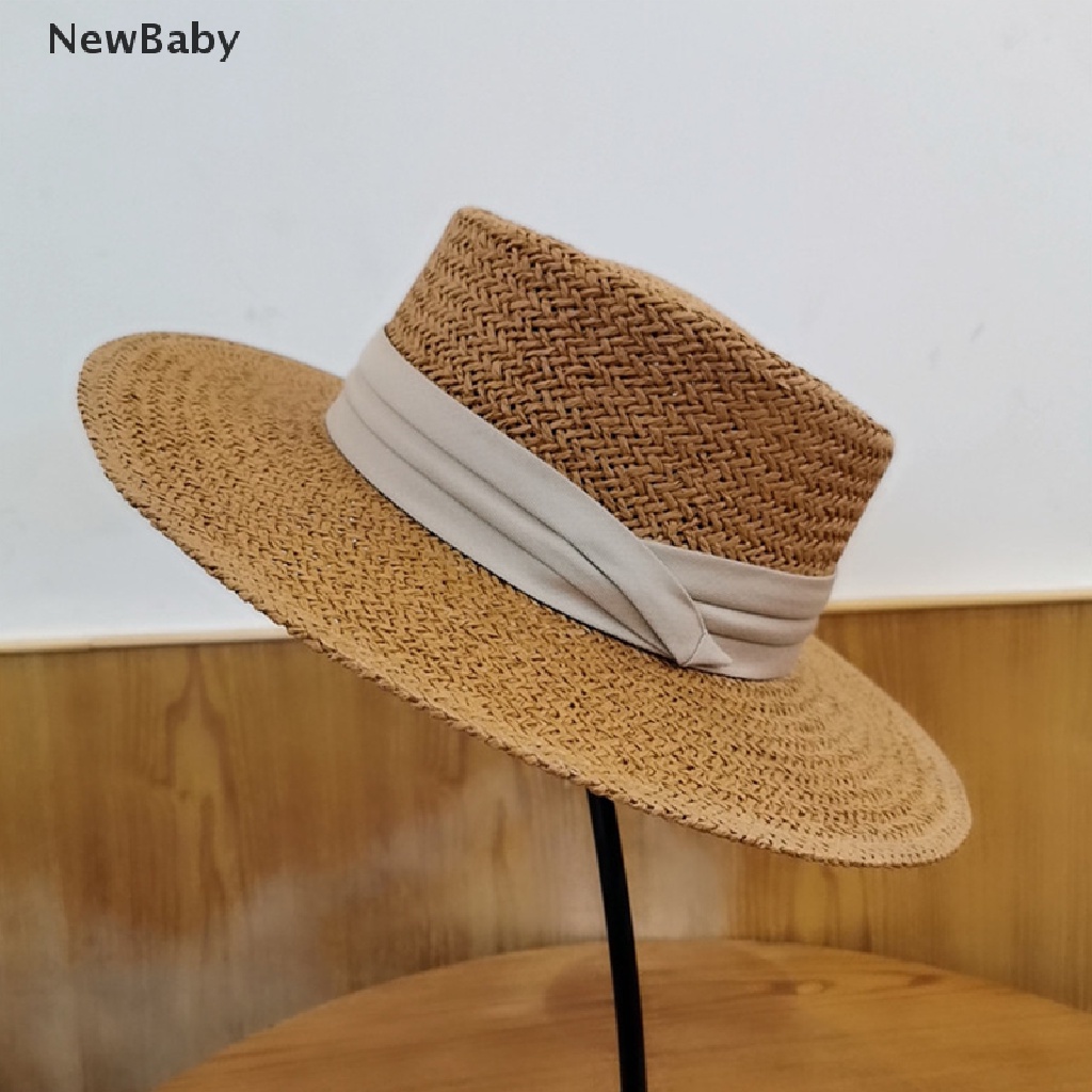 Topi Pantai Bahan Jerami Alami Untuk Bayi Lakilaki