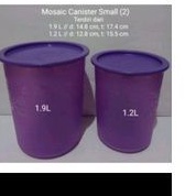 Toples atau keler plastik warna ungu set 1,9l dan 1,2 l