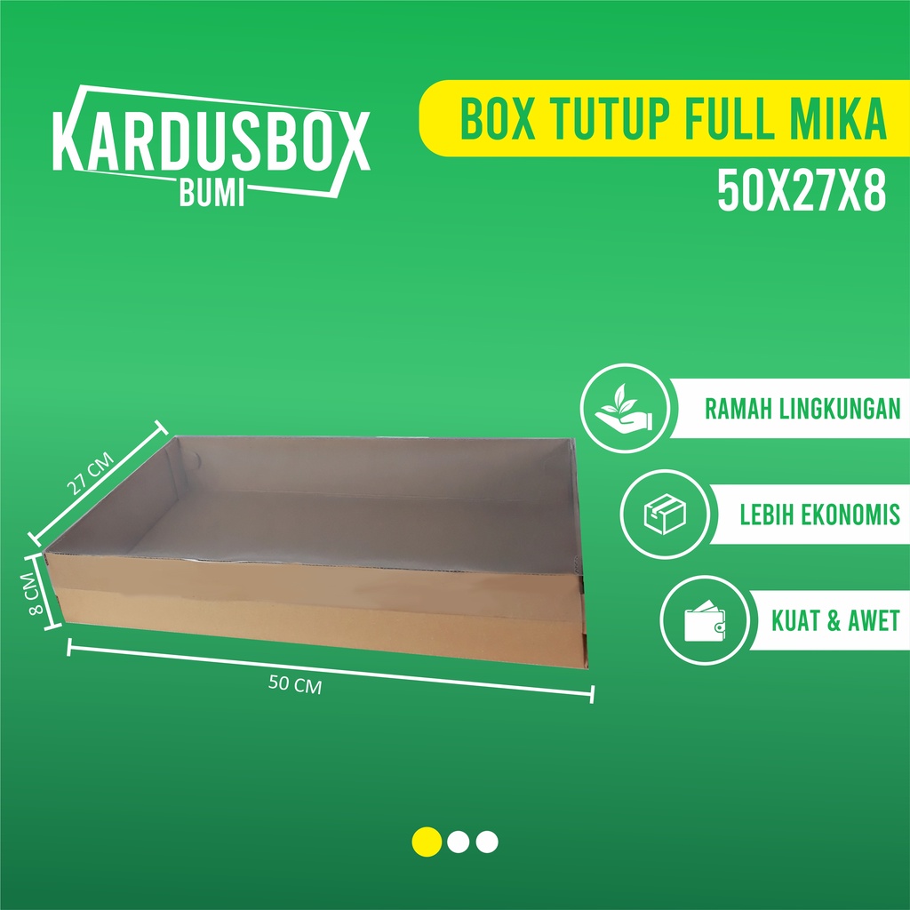 (5PCS) DUS HANTARAN, BOX KUE, KEMASAN TUTUP FULL MIKA 50x27x8
