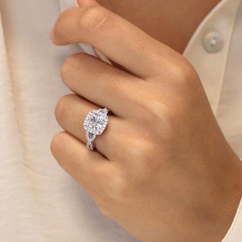 Hu Hu Hu Hu Hu Alat Bantu Pasang Kacamata♡ Cincin Wanita Hias Cubic Zirconia Gaya Mewahputri Untuk Pertunanganpernikahanhadiah