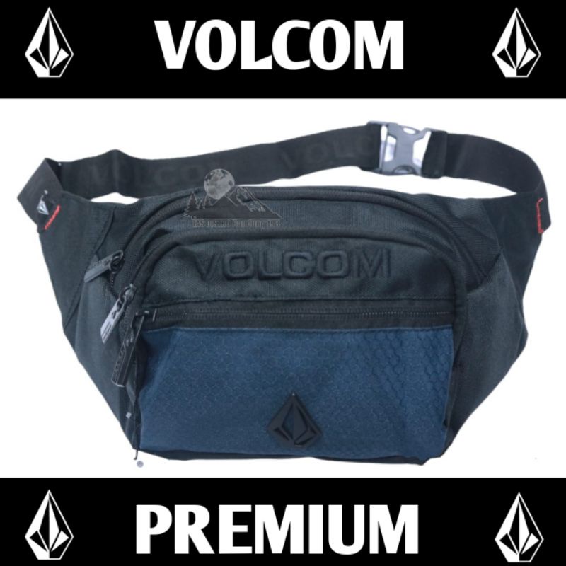 tas surfing volcom Terbaru / tas Slempang pria / waistbag volcom Tawon biru / tas distro