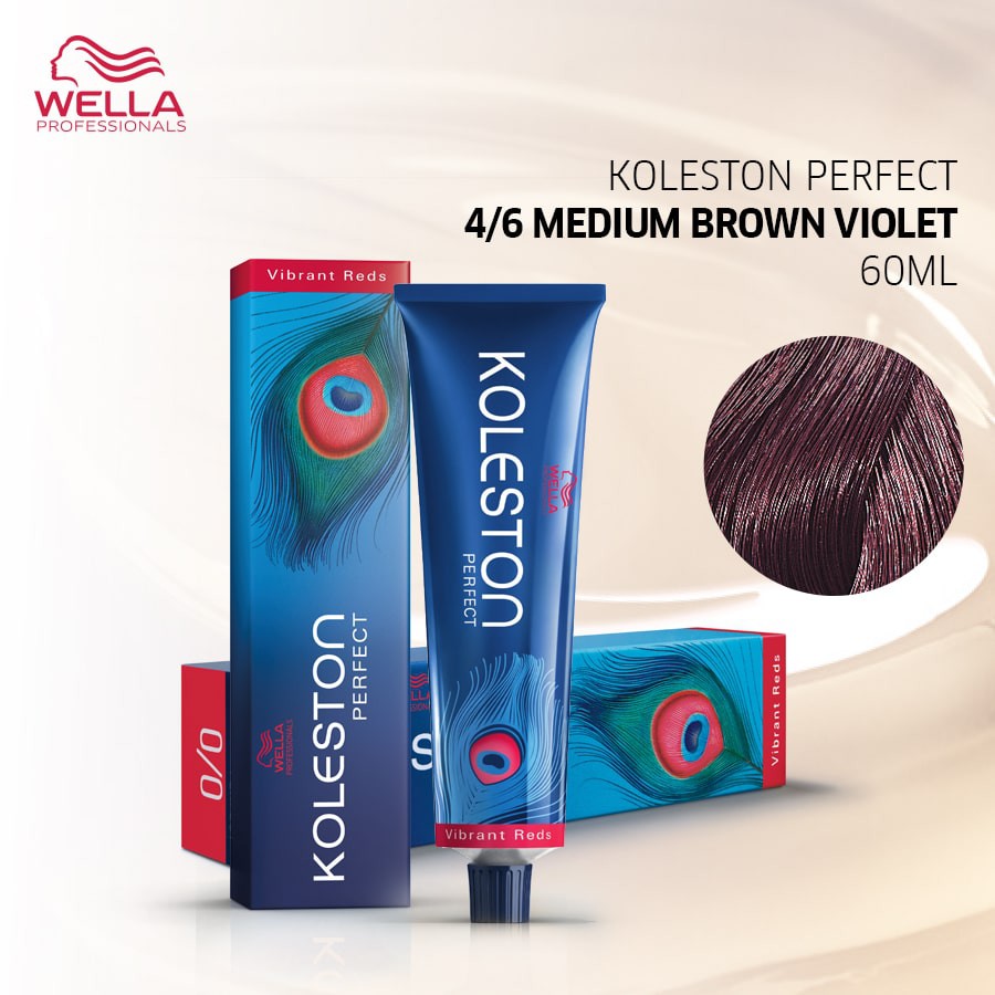 Wella Professionals Koleston Perfect 4/6 Medium Brown Violet 60 mL  / Hair Color / Pewarna Rambut