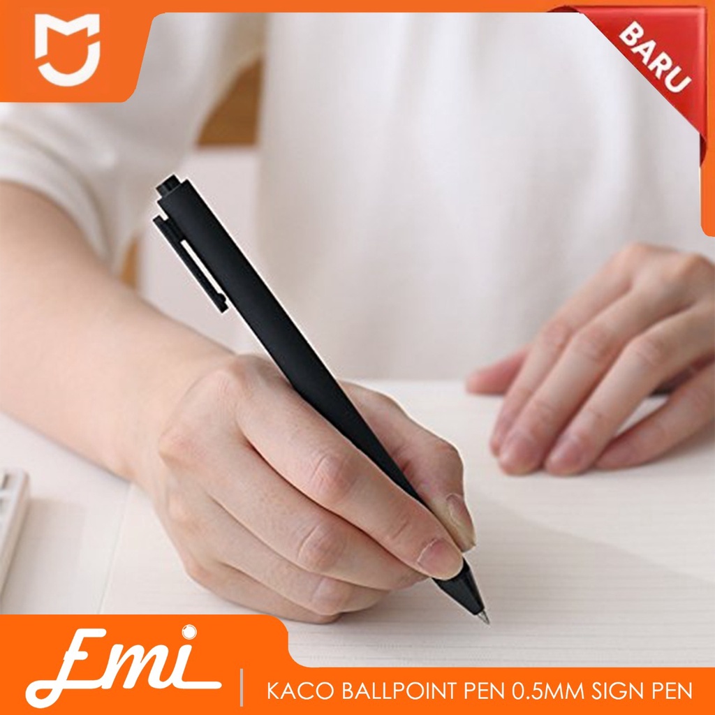 Kaco Ballpoint Pen 0.5mm Sign Pen 1pcs By EMI - Hitam