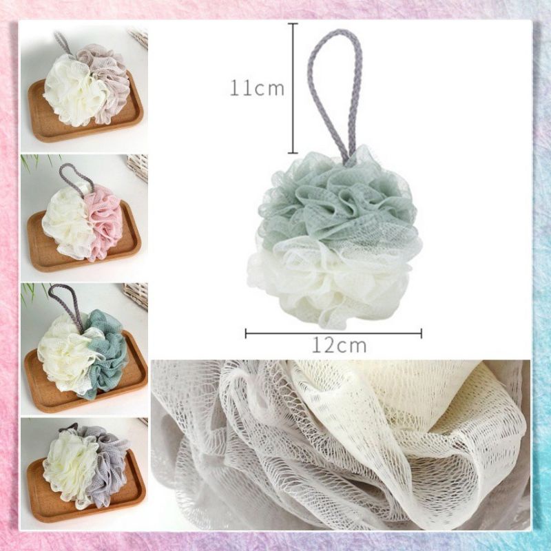 DE Spons Pendek Mandi- Shower Puff Bath Sponge