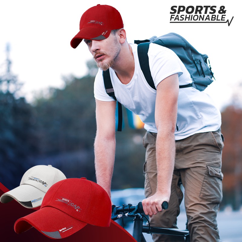 Topi baseball golf visor panjang sport style topi outdoor olahraga fitness