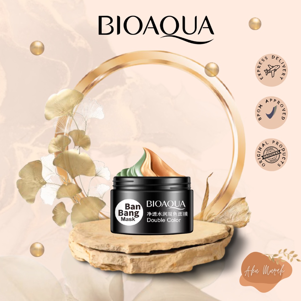 ✨ AKU MURAH ✨Bioaqua Permeable &amp; Moisturizing Two Color Mud Mask / Clay Mask 100gr