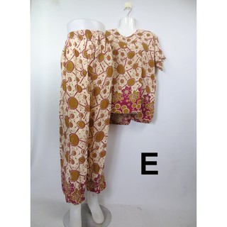 Setelan baju tidur batik dewasa blus dan celana panjang Setelan baju tidur batik dewasa blus dan celana panjang