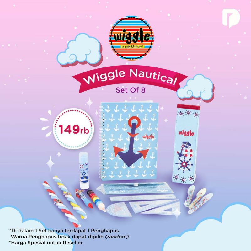 

Alat Tulis Paket Anak/Wiggle Nautical Set