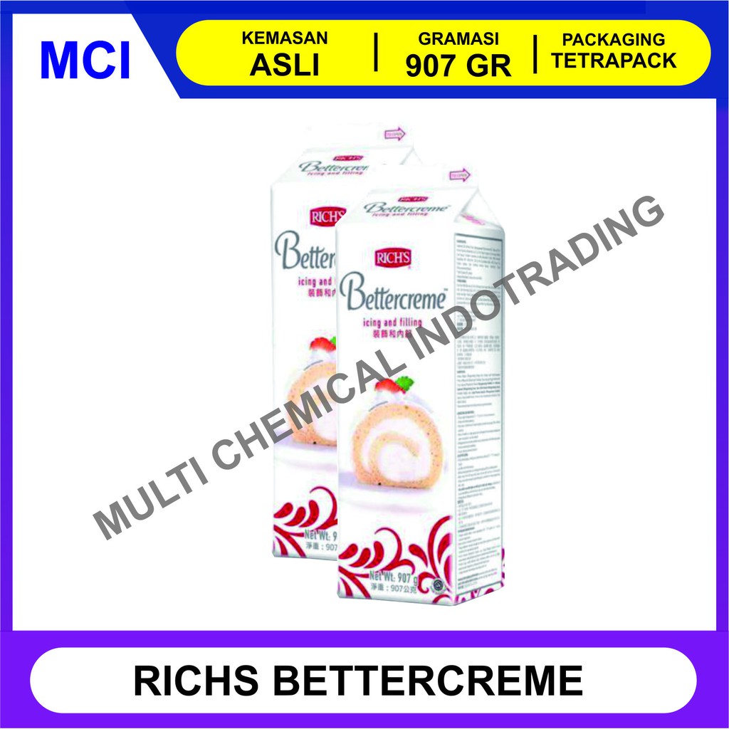 

RICHS BETTERCREME ICING AND FILLING CREAM 907 GR / KRIM ISIAN KUE