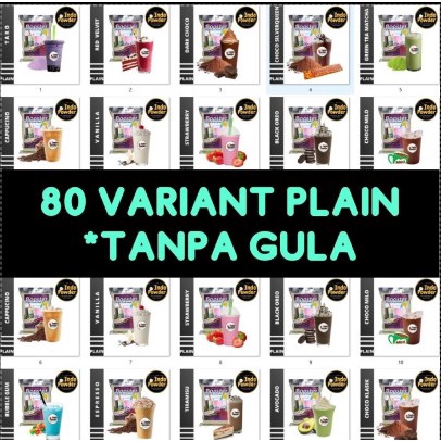 PLAIN 80 Bubuk Minuman aneka rasa - TANPA GULA (Bisa Pilih Variant 1kg - 1 Rasa) PLAIN