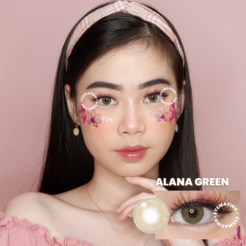 EYEMAZING Softlens - ALANA Gray / Brown / Blue / Green / Abu / Coklat / Biru / Hijau Normal Minus Beda Minus