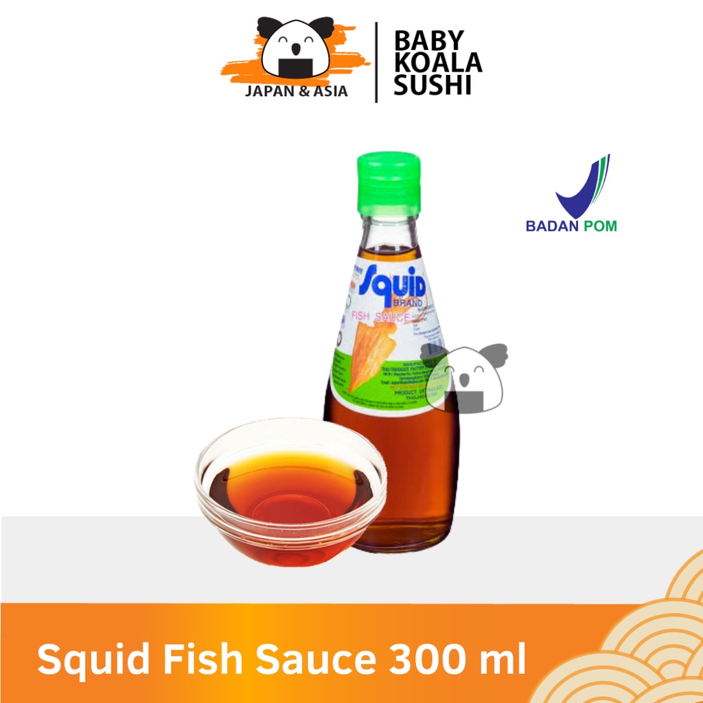 SQUID BRAND Fish Sauce Kecap Ikan 300 ml Halal │ Saus Ikan Import Thailand