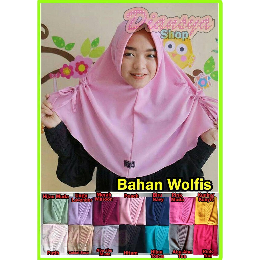 Jilbab Kerudung instan talita serut tarik kanan kiri