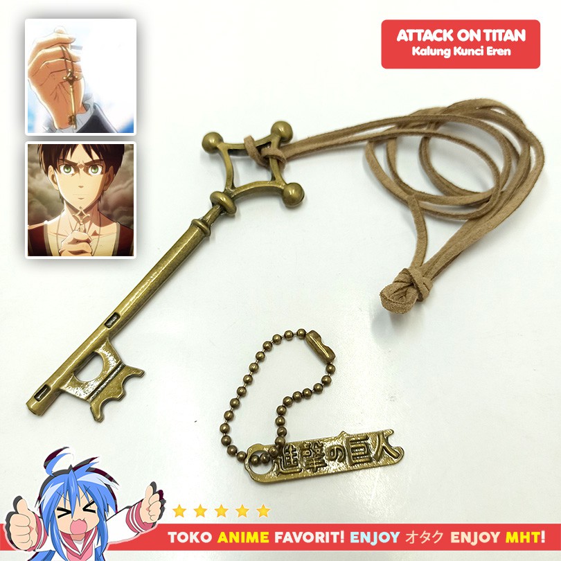 Kalung Shingeki no Kyojin - Attack on Titan Eren Jaeger Key - Kunci