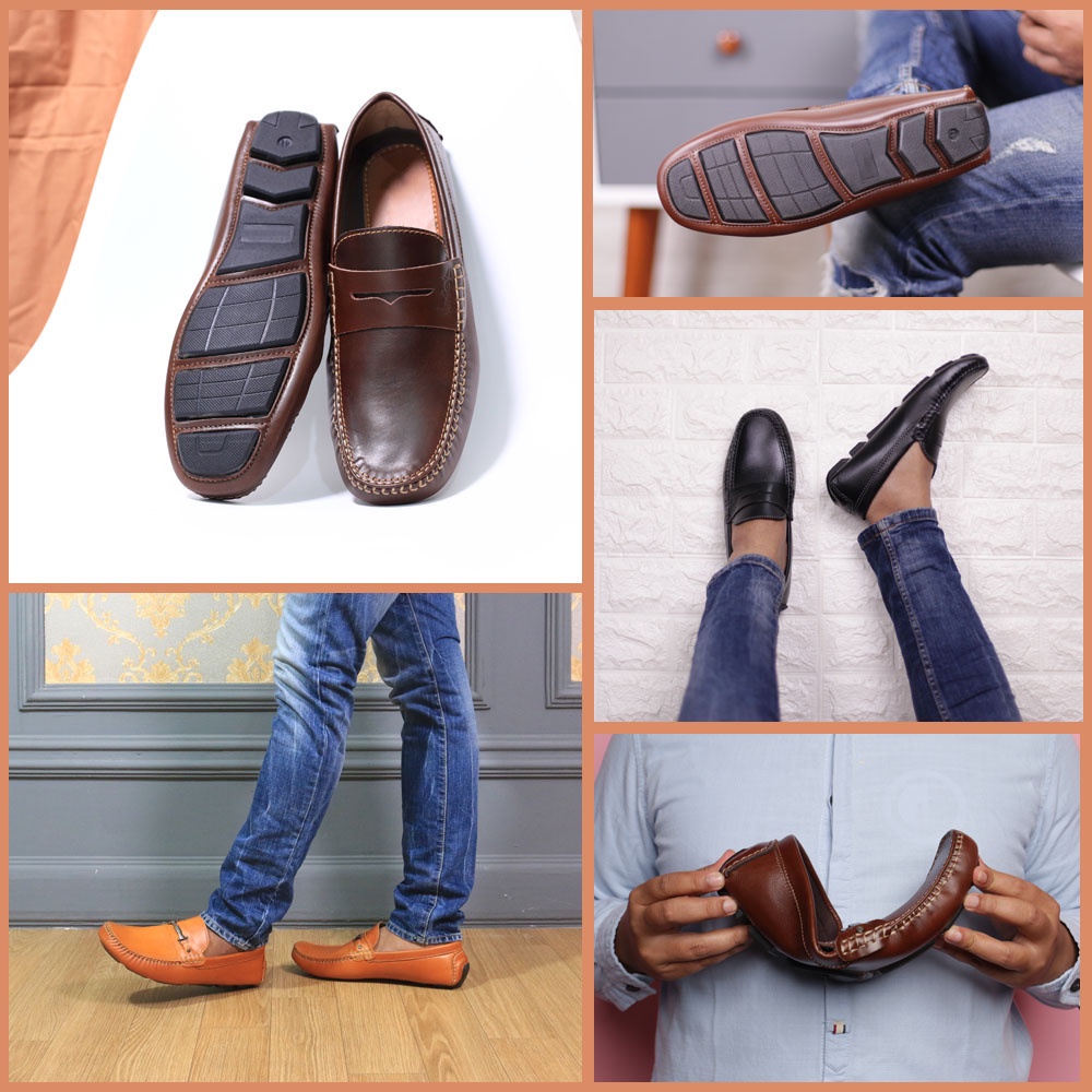 Sepatu Kulit Pria Asli Terbaik Sepatu Kantor Casual Kasual Kulit Sapi Asli Premium FR02 GARANSI ORIGINAL