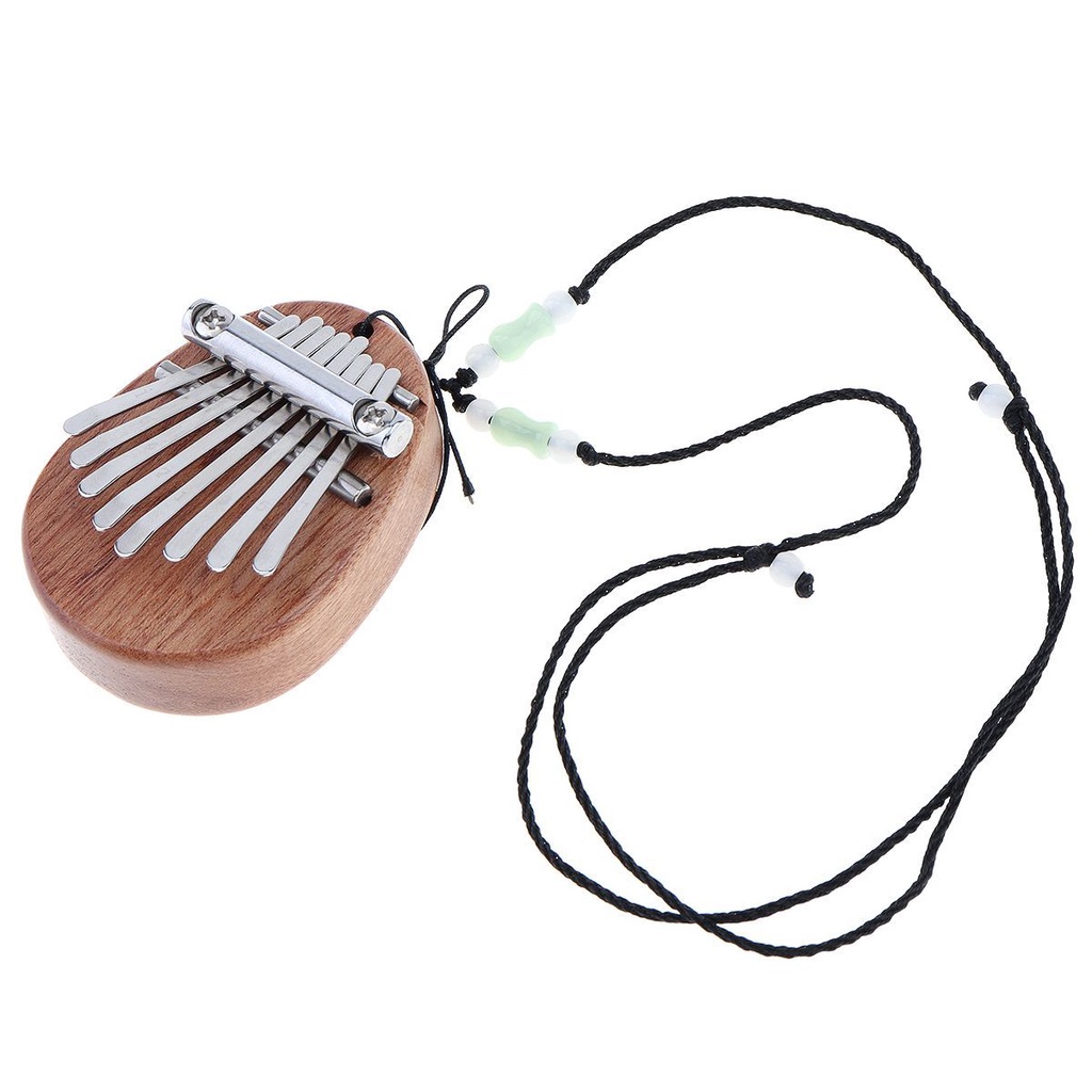 Kalung Mbira Kalimba Mini 8 Kunci Bahan Kayu Mahoni