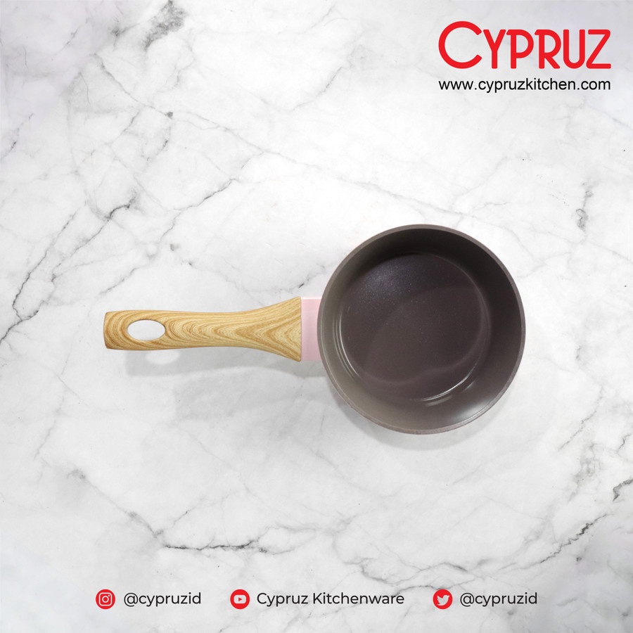 Sauce Pan / Panci Susu Anti Lengket Cypruz Pink Ceramic