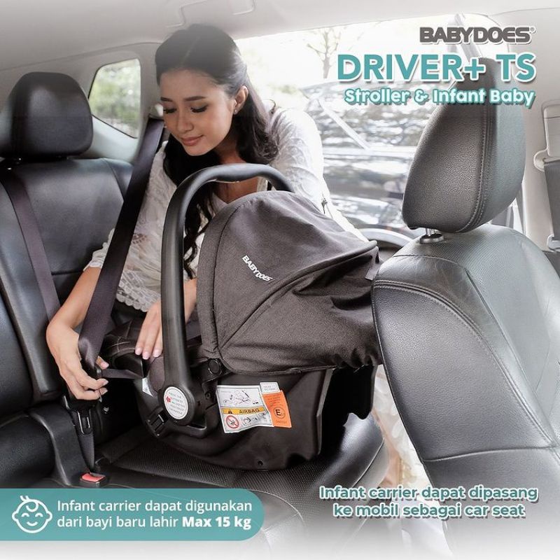 Stroller + Car Seat Babydoes Driver+ TS Travel System 2249 Kereta Dorong Bayi Cabin Size
