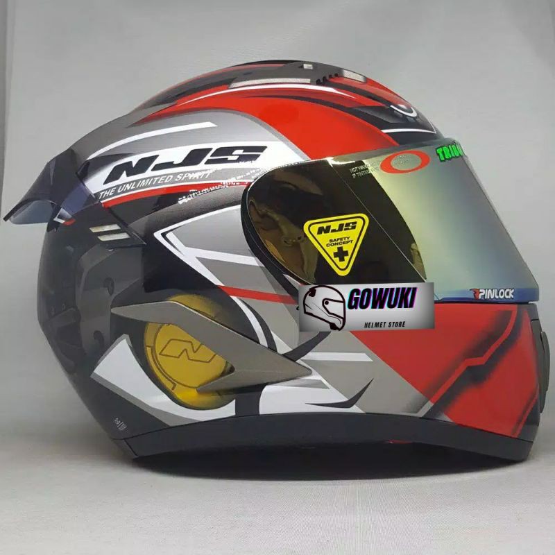 PAKET NJS GANTENG - NJS SHADOW+VISOR IRIDIUM+DARK SPOILER