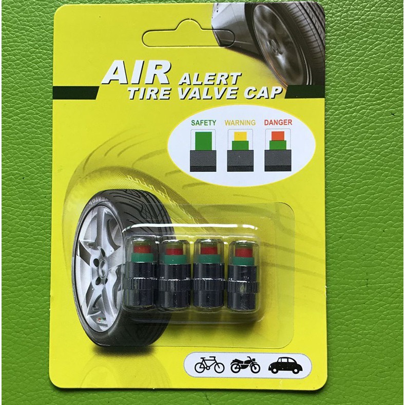 AIR ALERT TIRE VALVE CAP (TPMS) Tutup Pentil dengan Indikator Tekanan Ban ORIGNAL