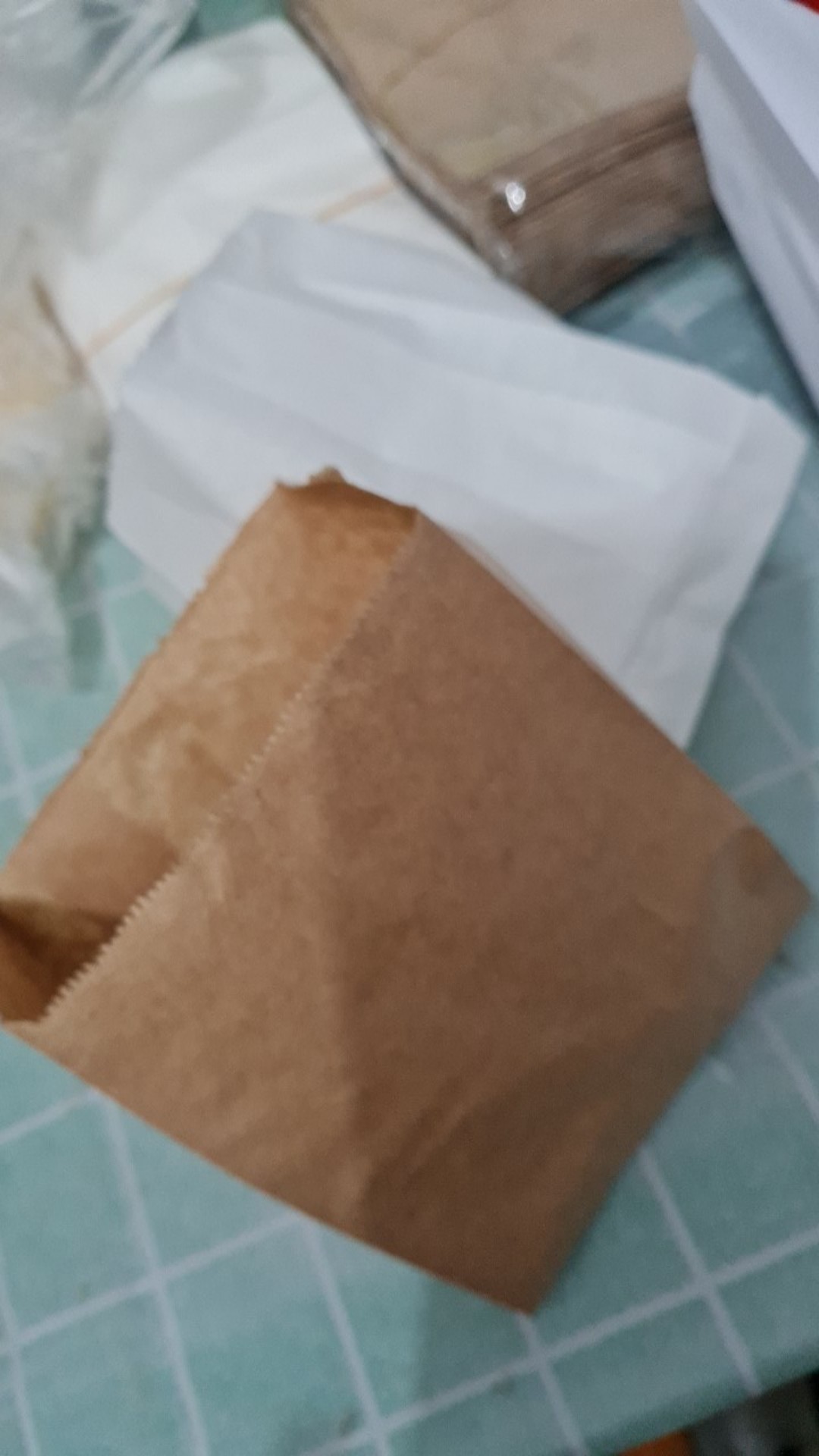 Paper Bag Kecil+ 100 Lembar Kantong Kertas Putih Packaging Kemasan Makanan Roti Fried Chicken Donat