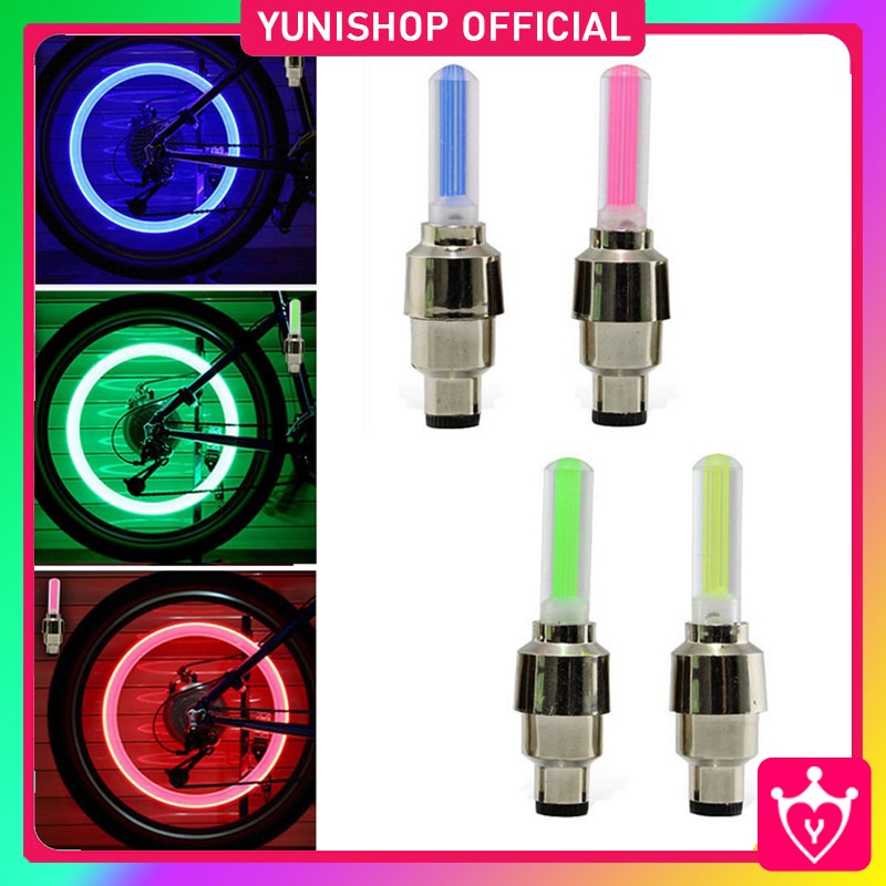 Tutup Pentil LED Sepeda 2 Pcs / Lampu LED Roda Ban Sepeda Motor Mobil / Lampu Sepeda Import Sensor Gerak / TV-129