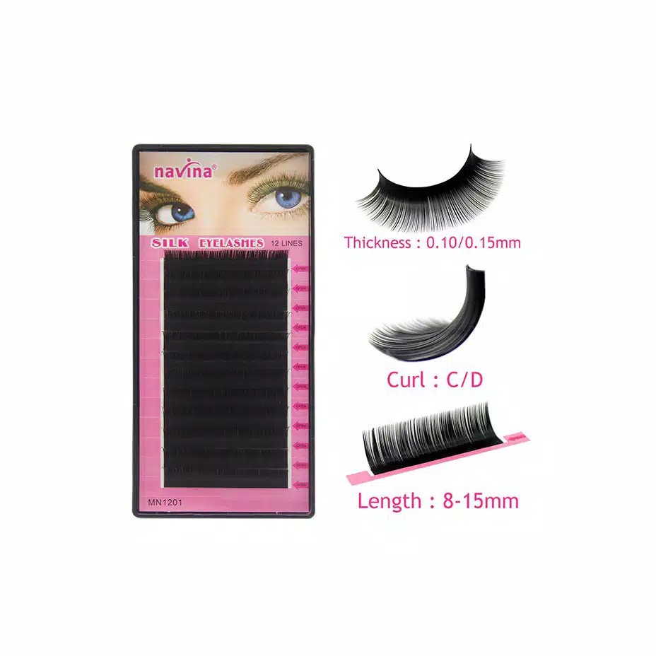 Bulu Mata Eyelash Extention Navina / Bulu Mata Natural Single 0.15 C / D