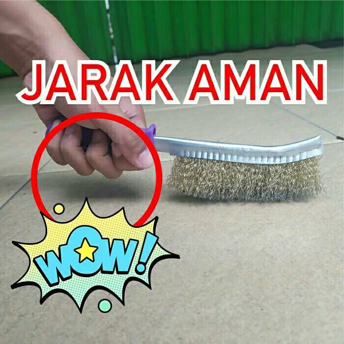Sikat Penghilang Karat & Lumut Sikat Kawat Baja Keriting