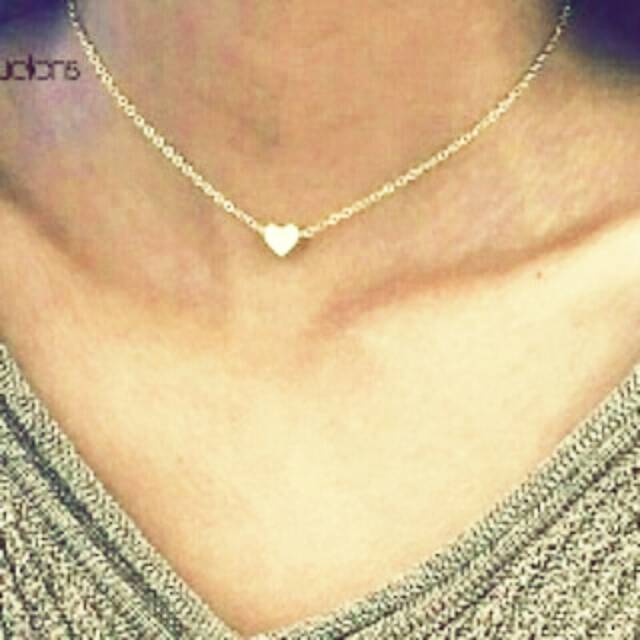 Kalung korea import fashion love heart KI319