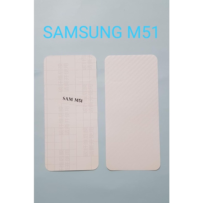 SKIN CARBON SAMSUNG M51 ~ ANTI GORES BACK SAMSUNG M51 ~ HP