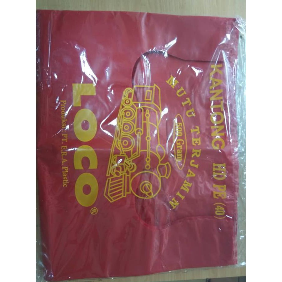 |Ready| Plastik Hd Loco Merah Uk 40 - Kresek Hd Tebal