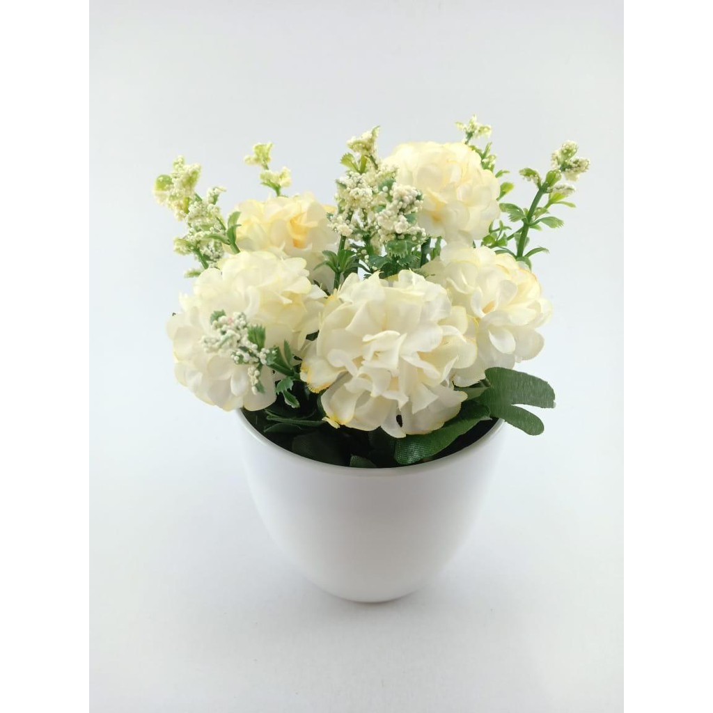 COD BUNGA PLASTIK BUNGA PAJANGAN IMITASI BUNGA ARTIFISIAL BUNGA DANDELION TANAMAN HIAS BR2219-PUTIH