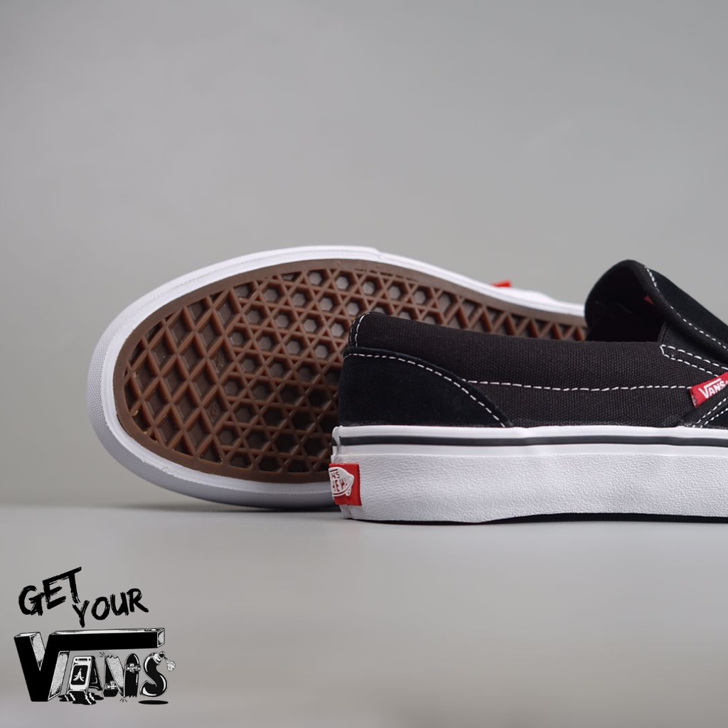 vans slip-On Pro Black white Ss20 Popcush Original 100%