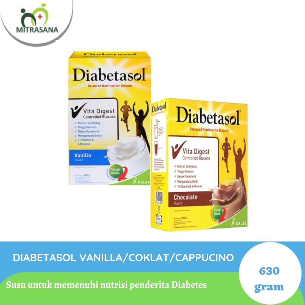 

Diabetasol Vita Digest Vanila/Coklat/Cappucino 630gr