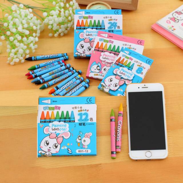 

Toko1234. Crayon 12 Warna Dan Crayon 24 Warna Pensil Cat Warna Alat Seni Lukis