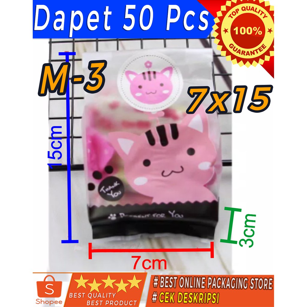 

STANDING POUCH COOKIES BAG MOTIF 7X15CM - M 3 KECIL( NO STICKER ) isi 50lbr