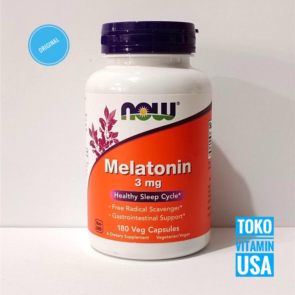 Now Foods Melatonin Sleep 3 mg 180 Capsules Now Melatonin Sleep 3mg