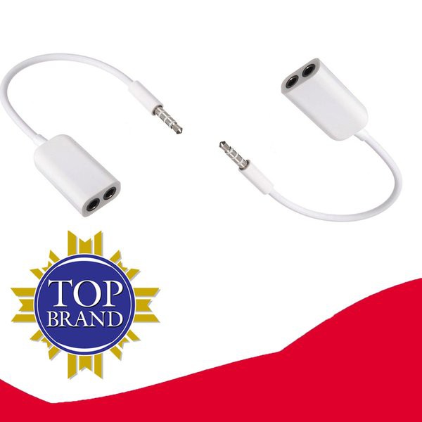 kabel splitter jack audio 2 in 1 jack cabang hp ke male to female 3.5mm headset earphone 2in1 double