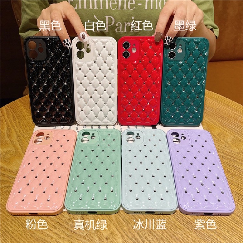 Diamond Glossy Hardcase Polos Simple iphone 7/8+ XS XS Max XR 11 Pro Max 12 Pro Max