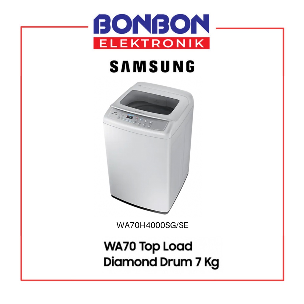 Samsung Mesin Cuci 1 Tabung 7KG WA70H4000SG / WA-70H4000-SG / WA70H4000