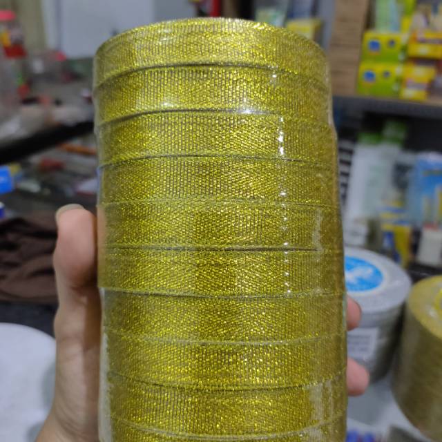 

Pita emas sedang 1/2 inch pita kain gold