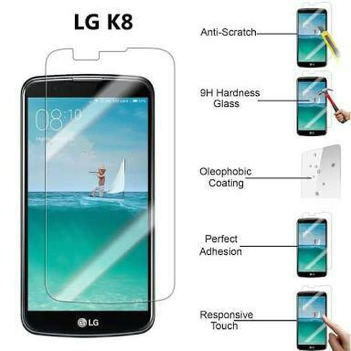 TEMPERED GLASS LG K8 K8 ANTI GORES KACA FULL BENING - SCREEN PROTECTOR