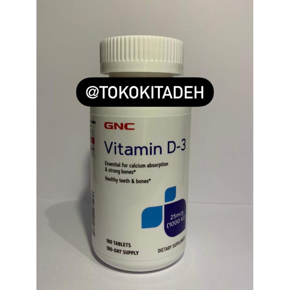 GNC VITAMIN D3 1000 IU 180 TABLETS