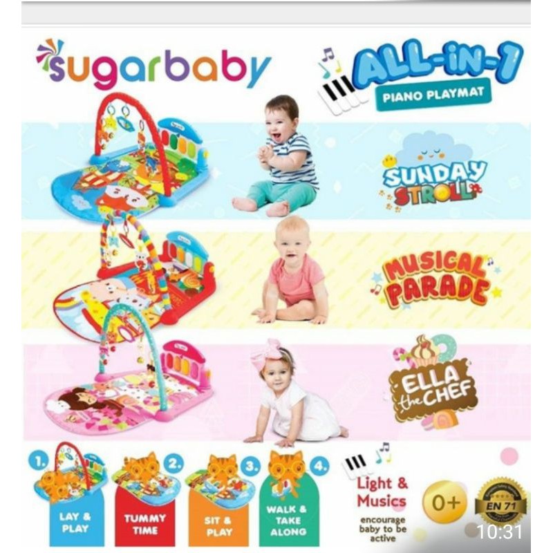 BABY PLAYMAT SUGAR BABY ALL IN ONE#BABYIMPORT