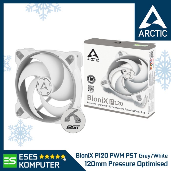 Fan ARCTIC BioniX P120 PWM PST - Grey/White - Static Pressure - 120mm