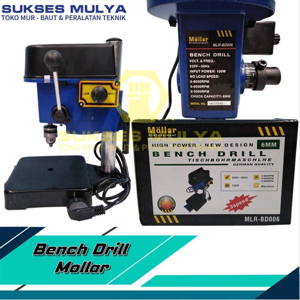 MOLLAR Mesin Bor Duduk Mini 6 mm - Mini Bench Drill BD-006 Murah