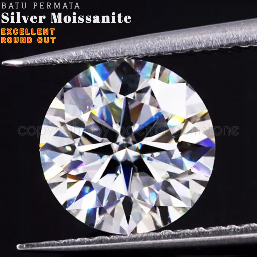 Batu Permata Berlian Moissanite Excellent Round Cut Termurah