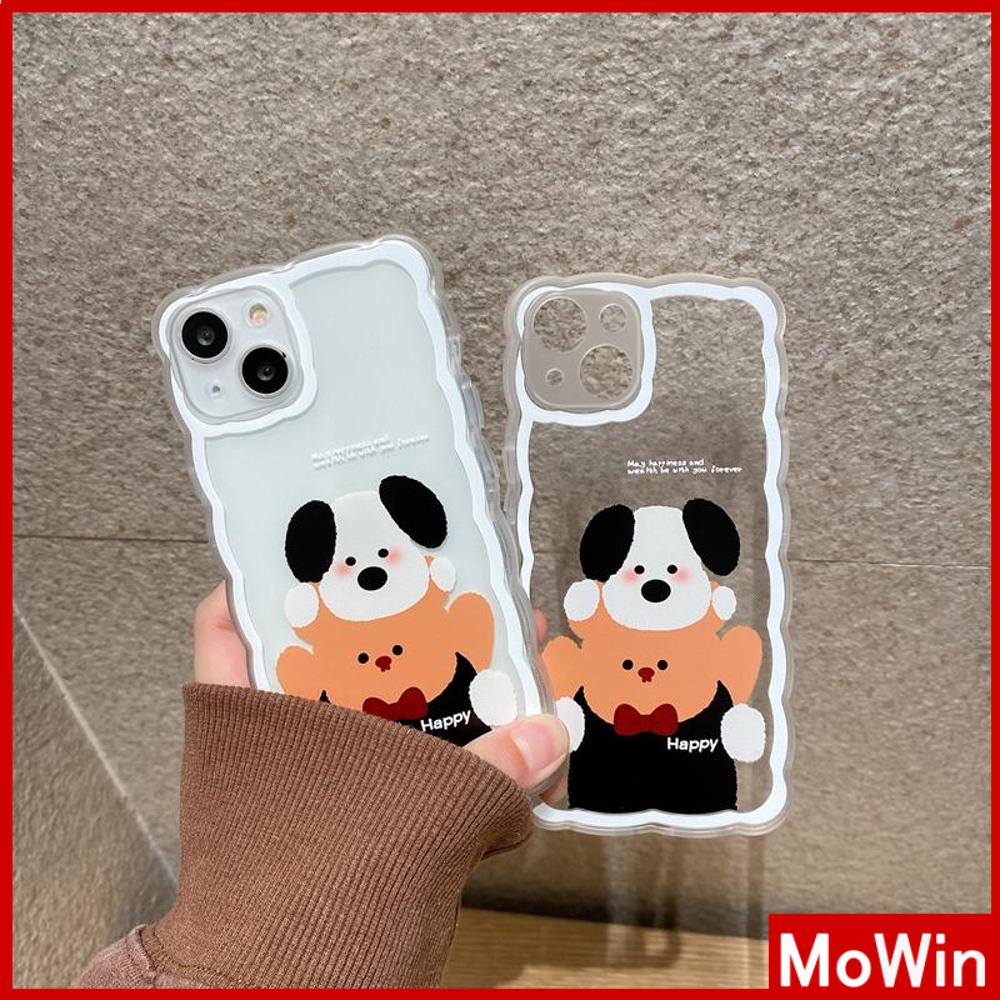 iPhone Case Silicone Soft Case Clear Case Wave Non-Slip Shockproof Camera Cover Protection Puppy Cute Compatible For iPhone 13 Pro Max iPhone 12 Pro Max iPhone 11 iPhone7 Plus